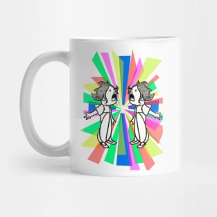 Little girl screaming in anger Mug